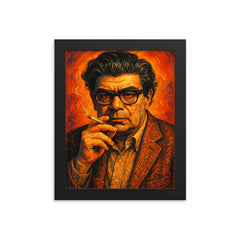 Morton Feldman framed print on a plain backdrop in size 8"x10".
