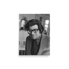 Morton Feldman poster on a plain backdrop in size 12"x16".