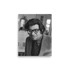 Morton Feldman poster on a plain backdrop in size 8"x10".