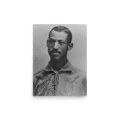 Moses Fleetwood Walker poster on a plain backdrop in size 12"x16".