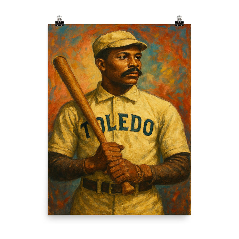 Moses Fleetwood Walker poster on a plain backdrop in size 8