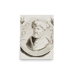 Moses Maimonides poster on a plain backdrop in size 12"x16".
