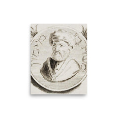 Moses Maimonides poster on a plain backdrop in size 8"x10".