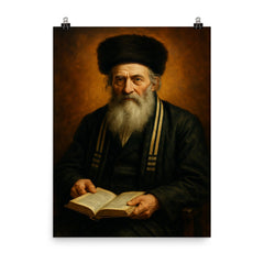 Moses Sofer of Pressburg poster on a plain backdrop in size 8"x10".