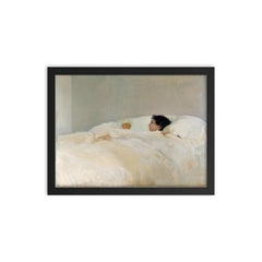 Mother by Joaquin Sorolla, 1900 framed print on a plain backdrop in size 12"x16".