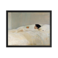 Mother by Joaquin Sorolla, 1900 framed print on a plain backdrop in size 16"x20".