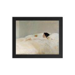 Mother by Joaquin Sorolla, 1900 framed print on a plain backdrop in size 8"x10".