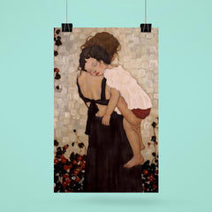 Mother Holding Child by Gustav Klimt poster 6