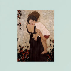 Mother Holding Child by Gustav Klimt poster 8