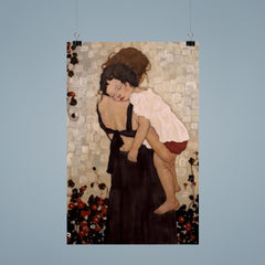 Mother Holding Child by Gustav Klimt poster 9