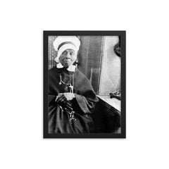 Mother Mary Lange framed print on a plain backdrop in size 12"x16".