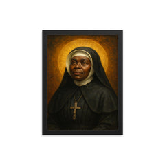 Mother Mary Lange framed print on a plain backdrop in size 12"x16".