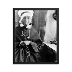 Mother Mary Lange framed print on a plain backdrop in size 16"x20".