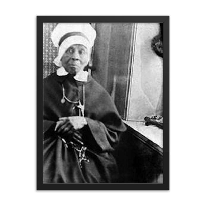 Mother Mary Lange framed print on a plain backdrop in size 18