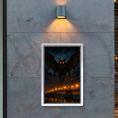 Mothman over Point Pleasant bridge lights poster 2