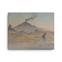 Mount Asama by Koho Shoda canvas print on a plain backdrop in size 16"x20".