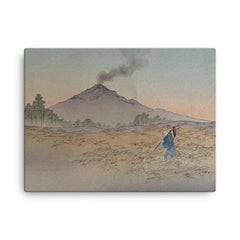 Mount Asama by Koho Shoda canvas print on a plain backdrop in size 18"x24".