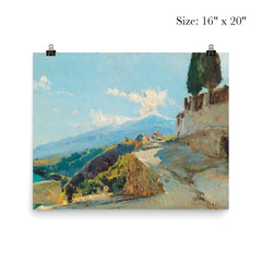 Mount Etna by Max Friedrich Ferdinand Rabes poster 2