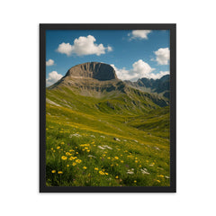 Mount Olympus Muses Plateau Greece framed print on a plain backdrop in size 16"x20".