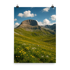Mount Olympus Muses Plateau Greece poster on a plain backdrop in size 8"x10".