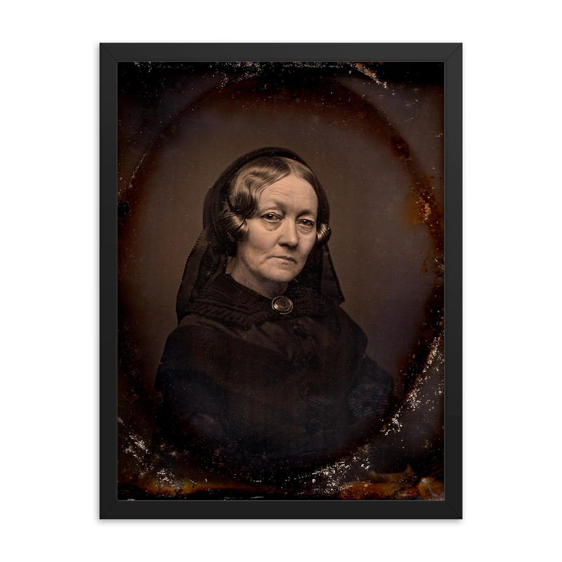 Mourning Portrait Daguerreotype, Circa 1857 framed print on a plain backdrop in size 18