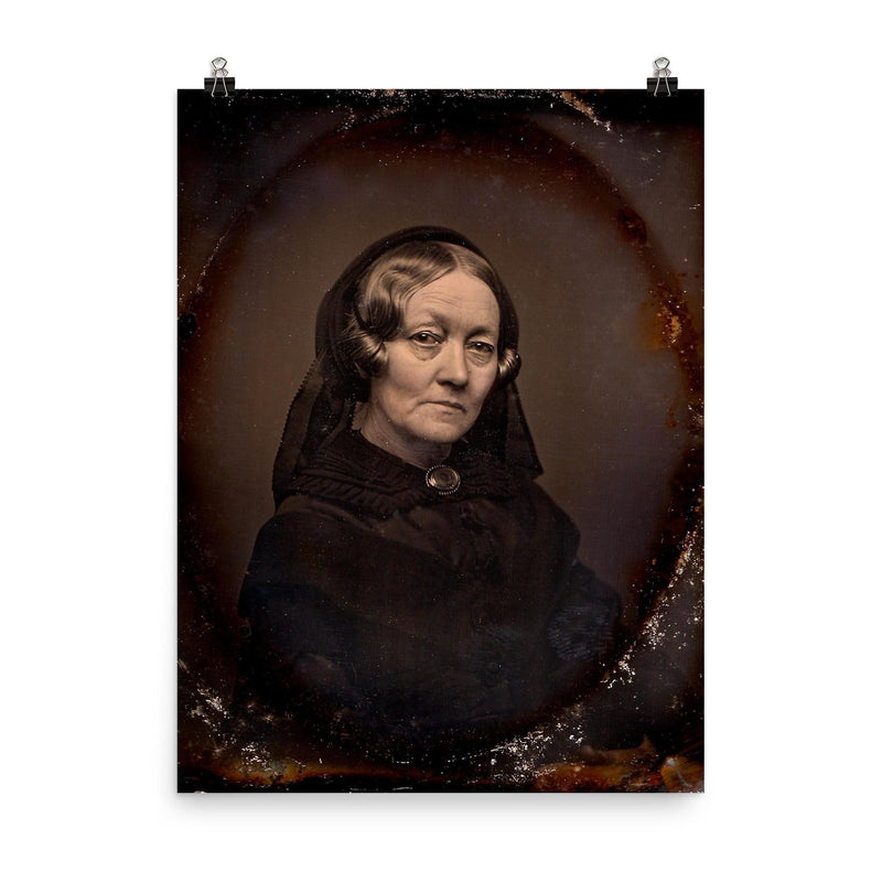Mourning Portrait Daguerreotype, Circa 1857 poster on a plain backdrop in size 8