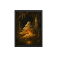 Movile Cave Romania framed print on a plain backdrop in size 12"x16".