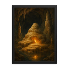 Movile Cave Romania framed print on a plain backdrop in size 18"x24".