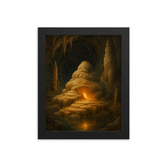 Movile Cave Romania framed print on a plain backdrop in size 8"x10".