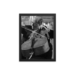 Mstislav Rostropovich framed print on a plain backdrop in size 12"x16".