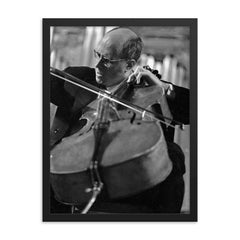 Mstislav Rostropovich framed print on a plain backdrop in size 18"x24".