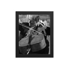 Mstislav Rostropovich framed print on a plain backdrop in size 8"x10".