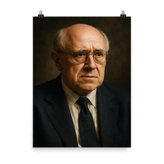 Mstislav Rostropovich portrait poster on a plain backdrop in size 8"x10".