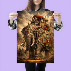 Mughal war elephant in jeweled armor poster 3