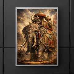 Mughal war elephant in jeweled armor poster 5