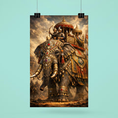 Mughal war elephant in jeweled armor poster 6