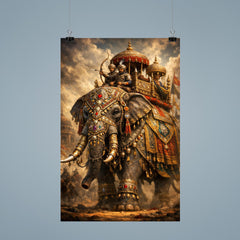 Mughal war elephant in jeweled armor poster 9