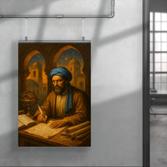 Muhammad ibn Musa al Khwarizmi House of Wisdom tableau poster 4