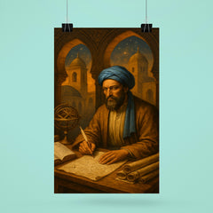 Muhammad ibn Musa al Khwarizmi House of Wisdom tableau poster 6