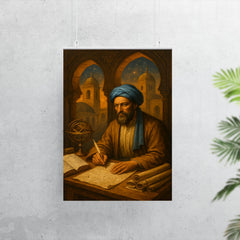 Muhammad ibn Musa al Khwarizmi House of Wisdom tableau poster 7