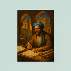 Muhammad ibn Musa al Khwarizmi House of Wisdom tableau poster 8
