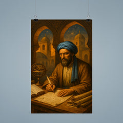 Muhammad ibn Musa al Khwarizmi House of Wisdom tableau poster 9