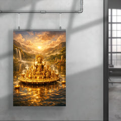 Muisca golden raft on sacred lake poster 4