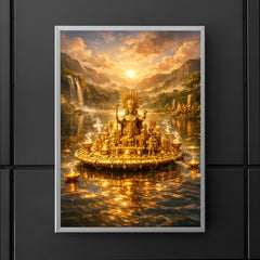 Muisca golden raft on sacred lake poster 5