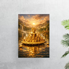 Muisca golden raft on sacred lake poster 7