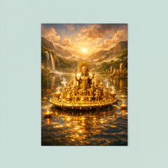 Muisca golden raft on sacred lake poster 8