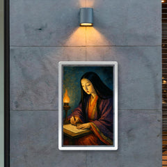 Murasaki Shikibu writing by lamplight poster 2