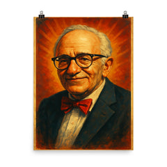 Murray Rothbard poster on a plain backdrop in size 8"x10".