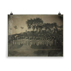 Muster of Militiamen on Boston Common, c. 1850s by Southworth and Hawes poster on a plain backdrop in size 8"x10".