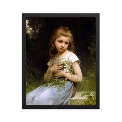 My Daisies by Jules-Cyrille Cavé framed print on a plain backdrop in size 16"x20".